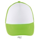 Czapka Dziecieca Pieciopanelowa Poliestrowa LC03091 - White & Neon Green
