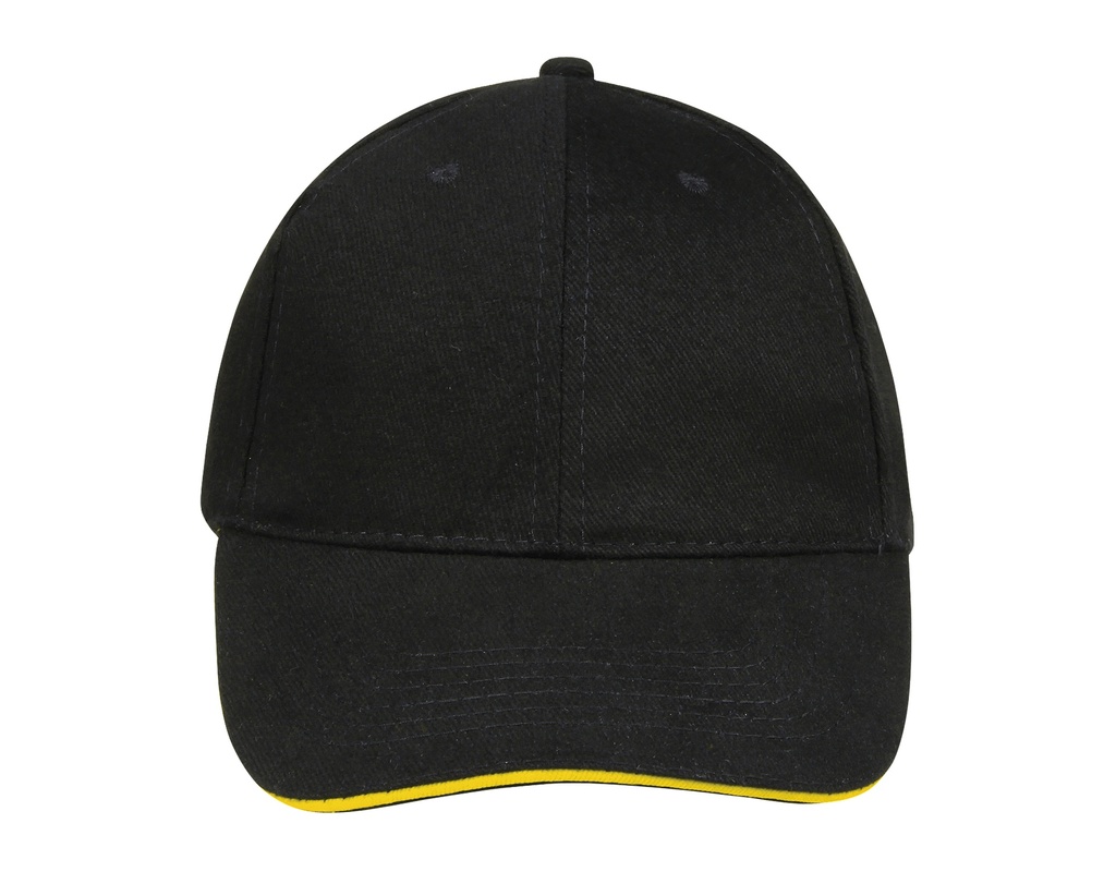Czapka 6-panelowa LC88100 - Black & Gold