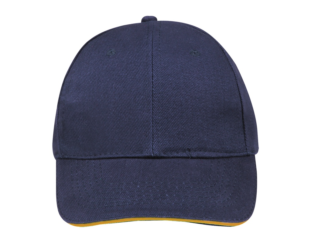 Czapka 6-panelowa LC88100 - French Navy & Neon Orange
