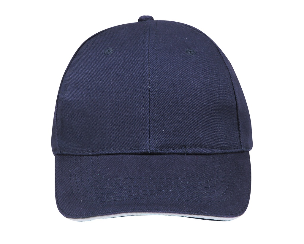 Czapka 6-panelowa Bawelniana LC88100 - French Navy & White
