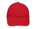 Czapka 6-panelowa Bawelniana LC88100 - Red & White