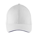 Czapka 6-panelowa Bawelniana LC88100 - White & Navy