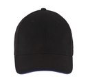 Czapka 6-panelowa Bawelniana LC88100 - Black & Royal Blue 241