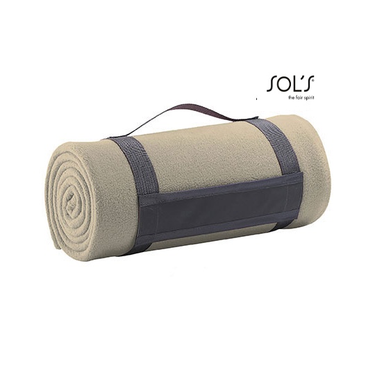 Koc polarowy w krate LC88105 - Beige