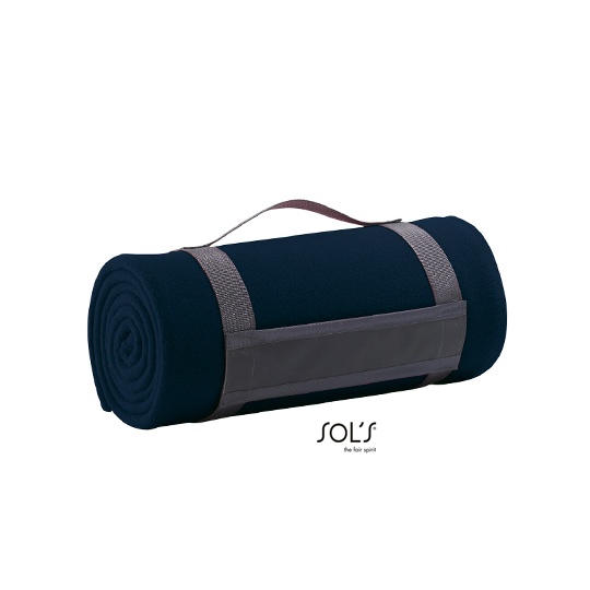 Koc polarowy w krate LC88105 - French Navy
