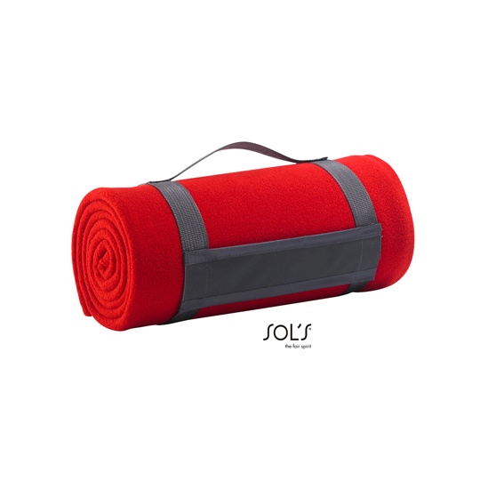 Koc polarowy w krate LC88105 - Red