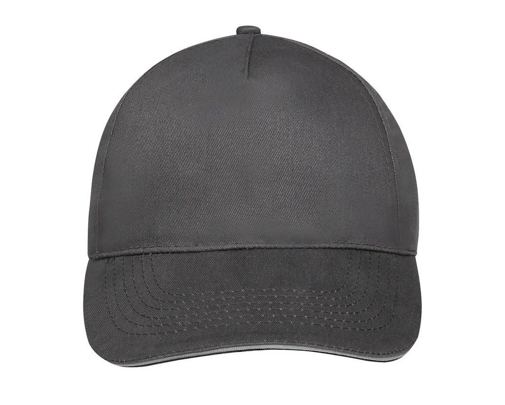 Czapka 5-panelowa Lekka Bawelniana LC88110 - Dark Grey (Solid) & Light Grey (Solid)