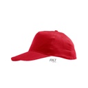 Czapka 5-panelowa Lekka Bawelniana LC88110 - Red