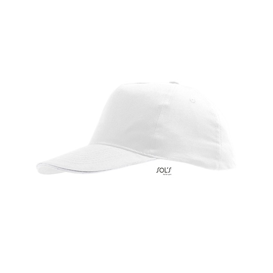 Czapka Dziecieca 5-panelowa Bawelniana LC88111 - White