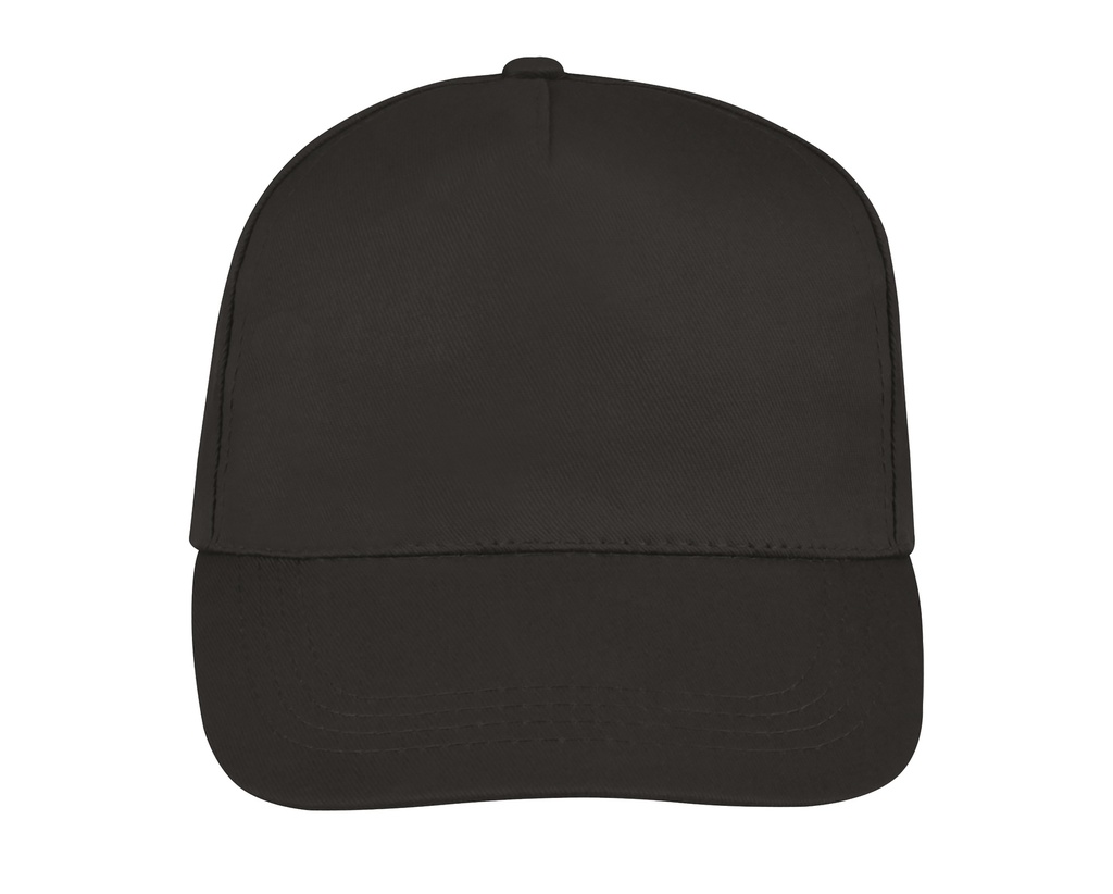Czapka Pieciopanelowa Bawelniana LC88119 - Dark Grey (Solid)