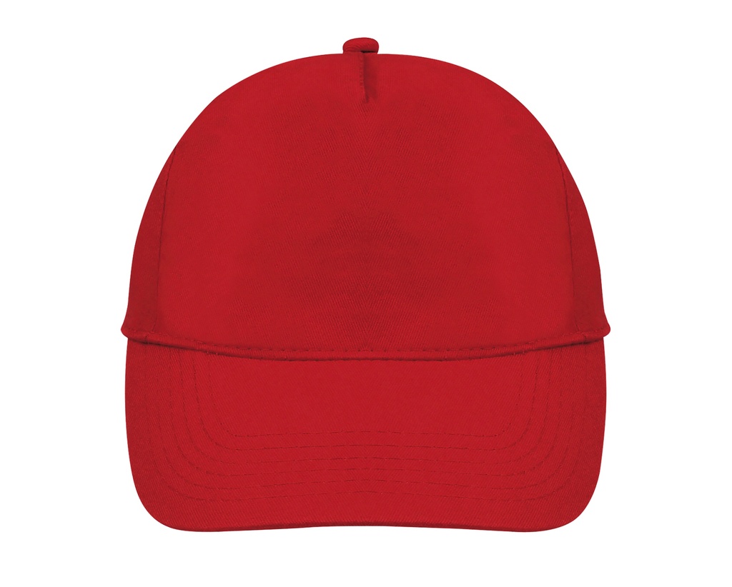 Czapka Pieciopanelowa Bawelniana LC88119 - Red