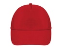 Czapka Pieciopanelowa Bawelniana LC88119 - Red