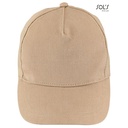 Czapka Pieciopanelowa Bawelniana LC88119 - Sand