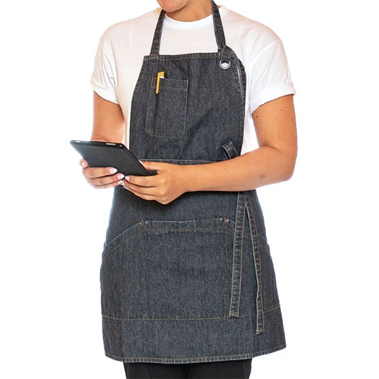 Fartuch Krotki Denim LF116 - Black-Grey