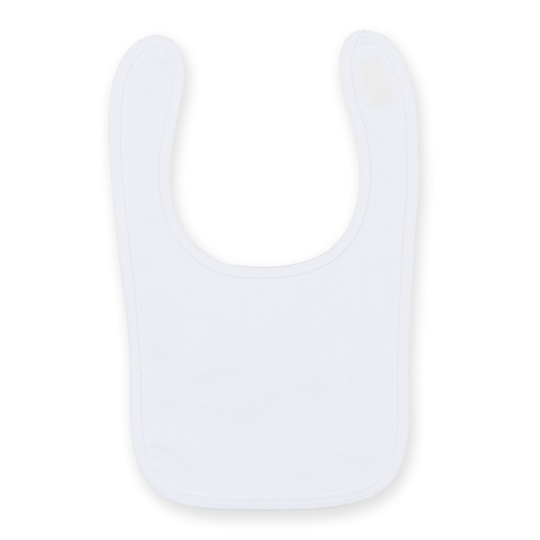 Śliniak dwuwarstwowy z bawełny na rzep LW082 - White