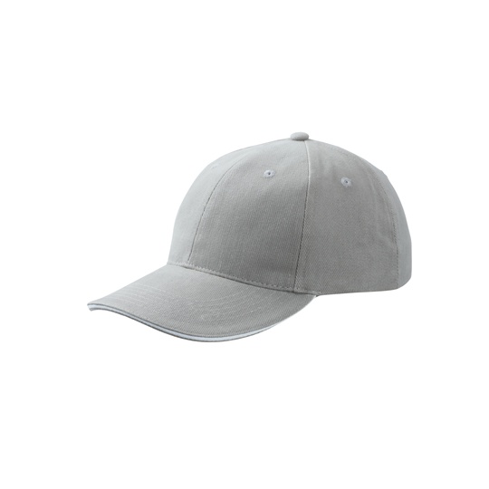 Czapka 6-panelowa Bawelniana MB024 - Dark Grey & White