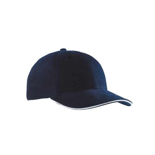Czapka 6-panelowa Bawelniana MB024 - Navy & White