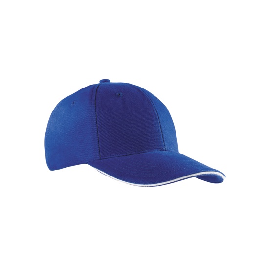 Czapka 6-panelowa Bawełniana MB024 - Royal & White
