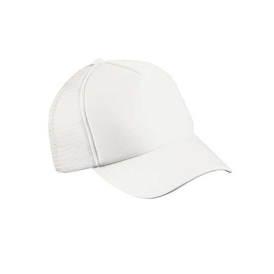 Czapka Snapback 5-panelowa Siateczkowa MB070 - White