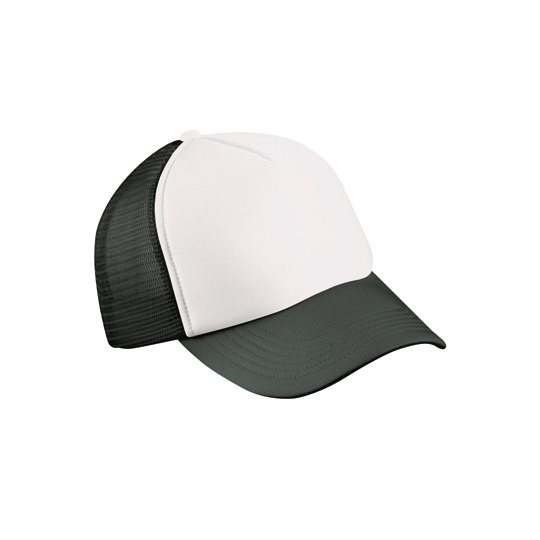 Czapka Snapback 5-panelowa Siateczkowa MB070 - White & Black