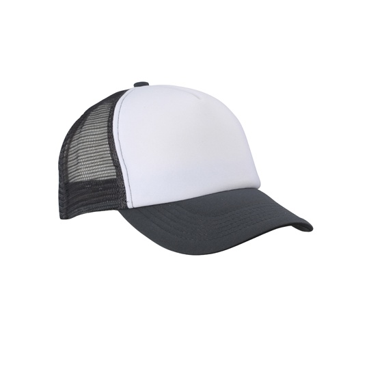 Czapka Snapback 5-panelowa Siateczkowa MB070 - White & Graphite