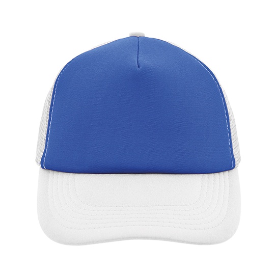 Czapka Snapback 5-panelowa Siateczkowa MB070 - Royal & White