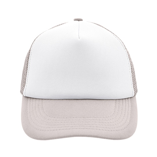 Czapka Snapback 5-panelowa Siateczkowa MB070 - White & Light Grey