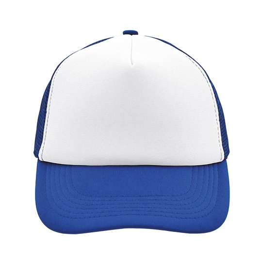 Czapka Snapback 5-panelowa Siateczkowa MB070 - White & Royal