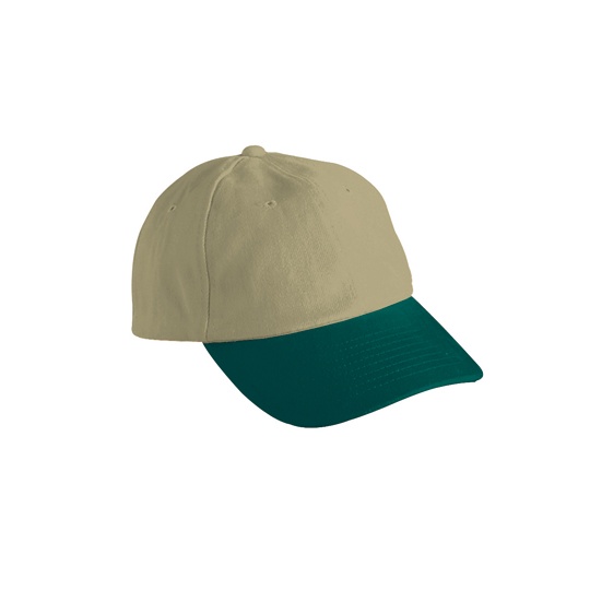 Czapka 6-panelowa Bawelniana MB6111 - Beige & Dark Green