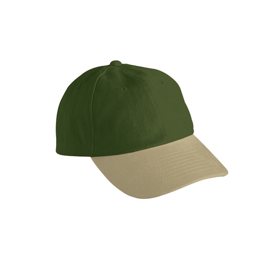 Czapka 6-panelowa Bawelniana MB6111 - Olive & Beige