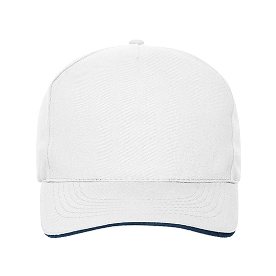 Czapka 5-panelowa MB6238 - White & Navy