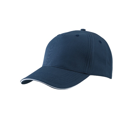 Czapka 5-panelowa Bawelniana MB6526 - Navy & White