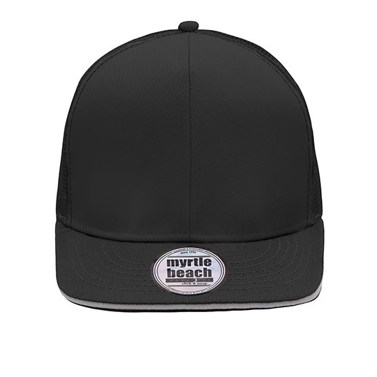Czapka Trucker 6-panelowa Z Siateczka MB6635 - Black & Light Grey