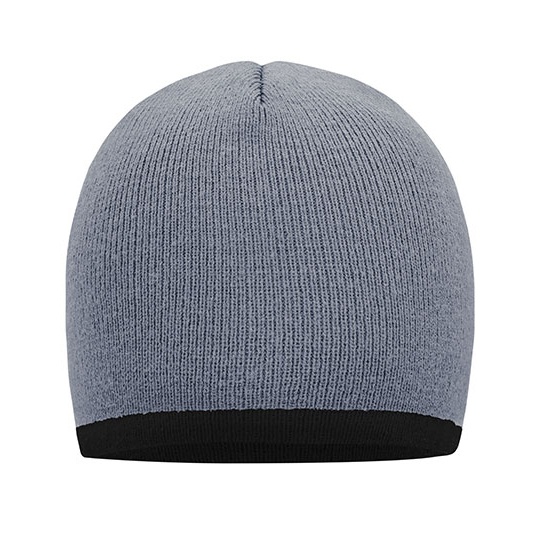 Czapka dopasowana MB7584 - Light Grey & Black