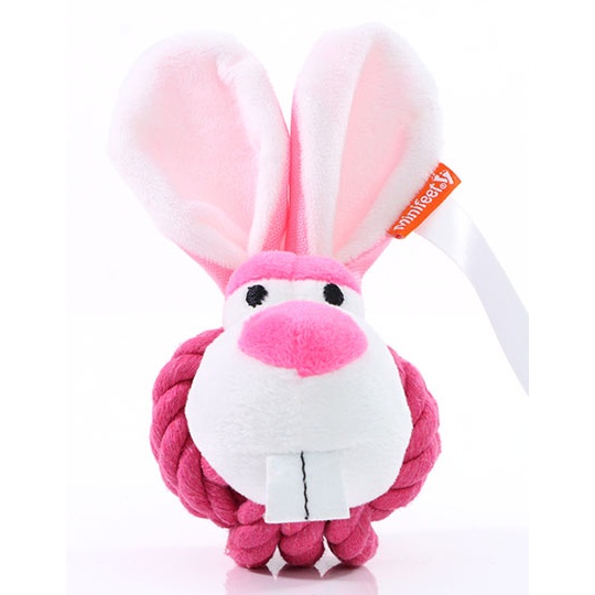 Zabawka dla psa z wezlami Krolik Poliester MBW170021 - Pink