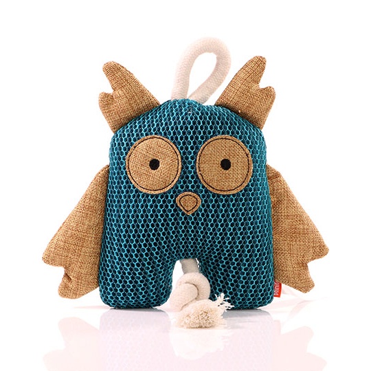 Zabawka dla psa sowa z folią szeleszczącą MBW170030 - Blue