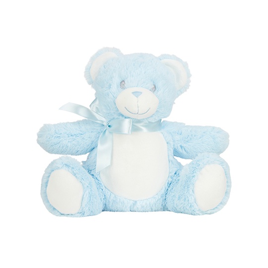 Maskotka pluszowa z białym brzuszkiem MM060 - Teddy Blue