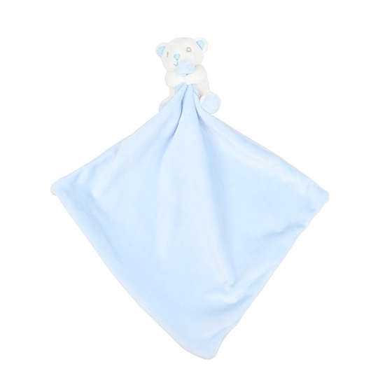 Pluszowa zabawka z kocykiem i grzechotką MM700 - Blue Bear