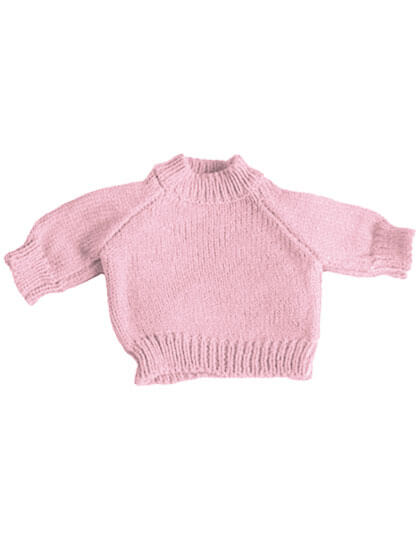 Sweter Raglanowy Akrylowy MM83 - Baby Pink