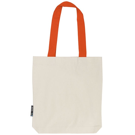 Torba Diagonalna Bawelniana Fairtrade NE90002 - Nature & Orange