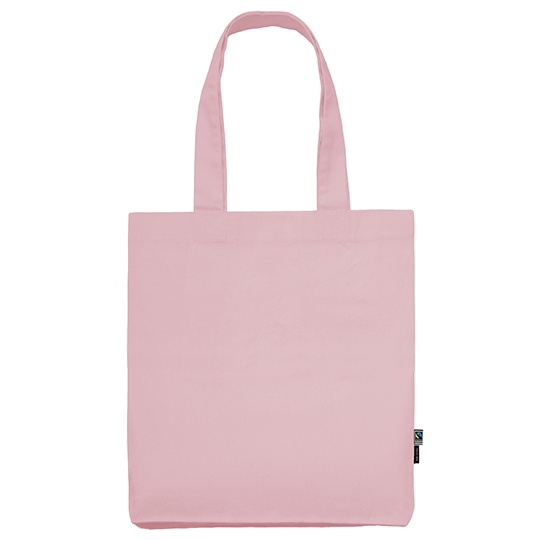 Torba Bawelniana Organiczna Diagonalna NE90003 - Light Pink