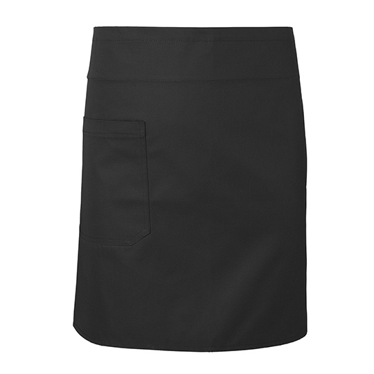 Fartuch Krotki Bawelniany z Kieszenia NE92002 - Black