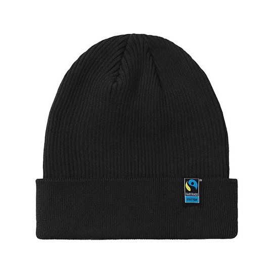 Czapka Beanie Bawełna Fairtrade NE93056 - Black
