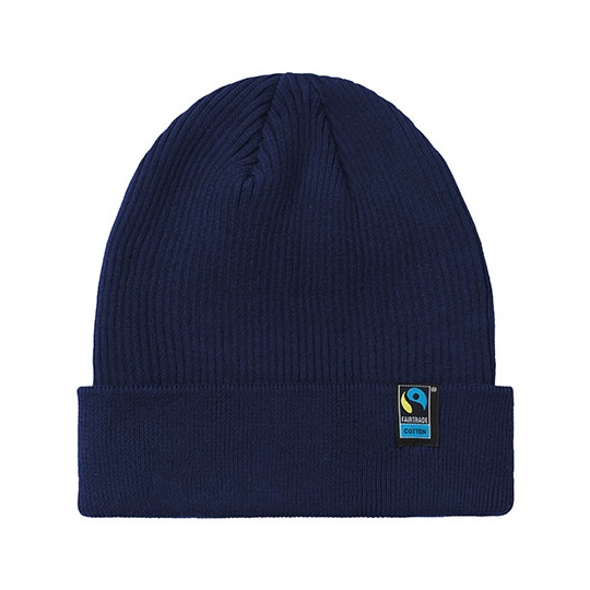Czapka beanie z wywiniętym mankietem NE93056 - Navy