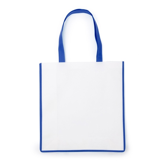 Torba na zakupy Standardowa Polipropylenowa z Klinem NT3610 - White & Cobalt Blue
