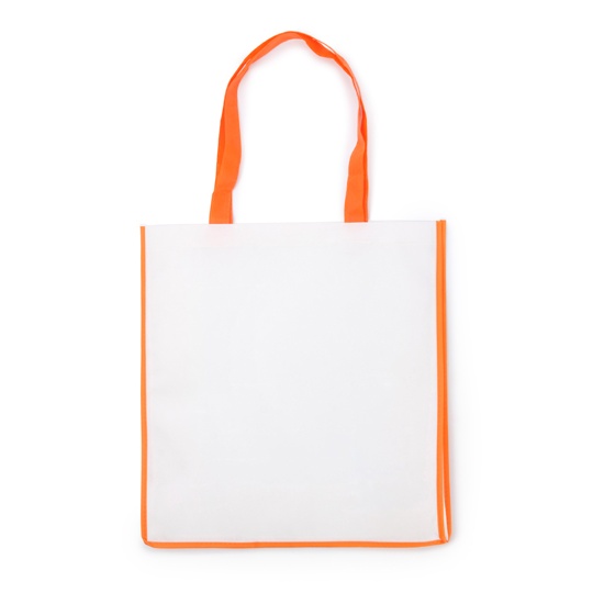 Torba na zakupy Standardowa Polipropylenowa z Klinem NT3610 - White & Orange