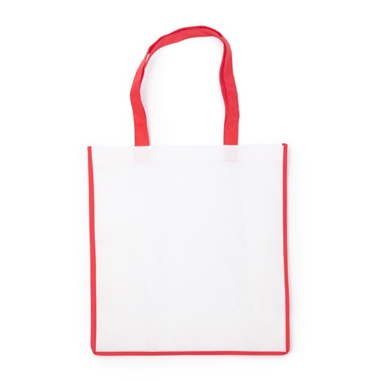 Torba na zakupy Standardowa Polipropylenowa z Klinem NT3610 - White & Red