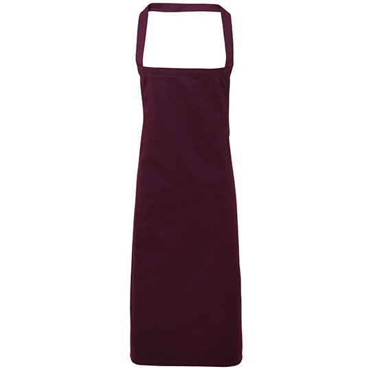 Fartuch Dlugi Bawelniany Organiczny PW102 - Aubergine (ca. Pantone 5115C)