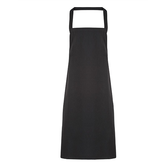 Fartuch Dlugi Bawelniany Organiczny PW102 - Black (ca. Pantone Black C)