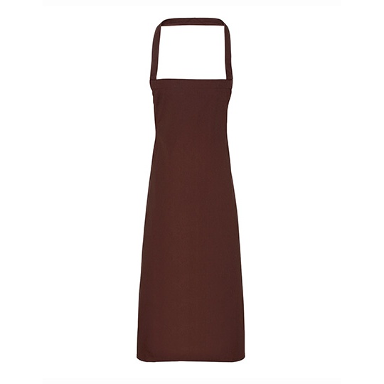 Fartuch Dlugi Bawelniany Organiczny PW102 - Brown (ca. Pantone 476C)